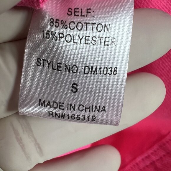 Day + Moon NWT Womens S Barbiecore Pink Denim Romper Ruffle Sleeve Beachy Girly - Picture 14 of 16